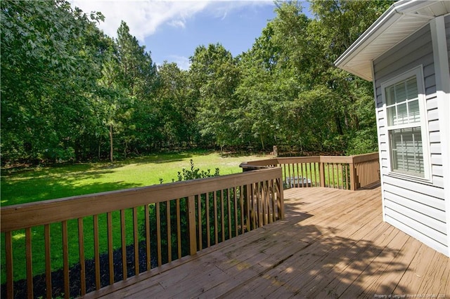 130 Pinecone Ct, Seven Lakes, NC 27376 - wooden deck with a yard
