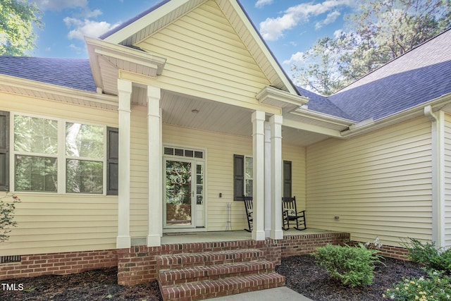 15 Cole Creek Way, Franklinton, NC 27525 - property entrance featuring covered porch and a shingled roof