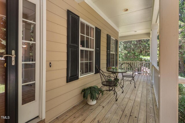 126 Captains Ct, Durham, NC 27712 - view of wooden porch