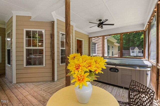 126 Captains Ct, Durham, NC 27712 - sunroom / solarium with a hot tub