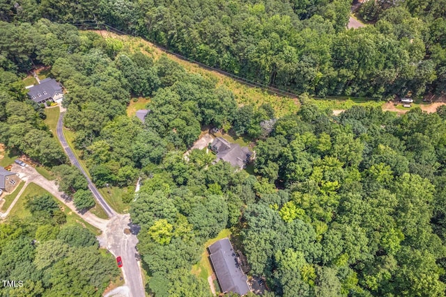 126 Captains Ct, Durham, NC 27712 - aerial overview of property's location with a forest