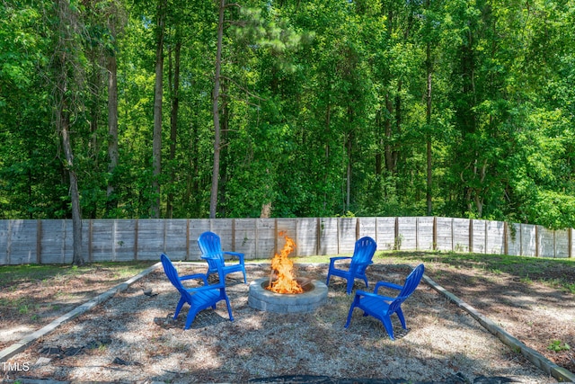 8341 Running Fern Way, Willow Springs, NC 27592 - view of yard with a fire pit