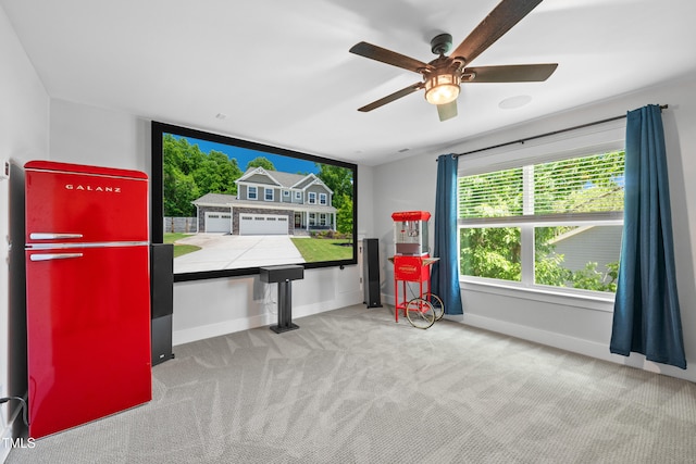 8341 Running Fern Way, Willow Springs, NC 27592 - recreation room with carpet floors and a ceiling fan
