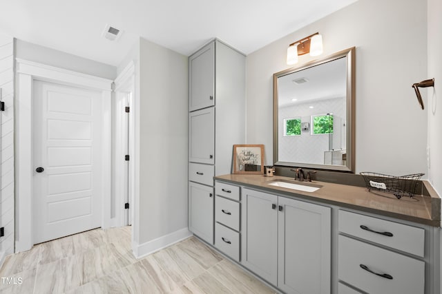 8341 Running Fern Way, Willow Springs, NC 27592 - full bathroom featuring vanity and marble finish floors