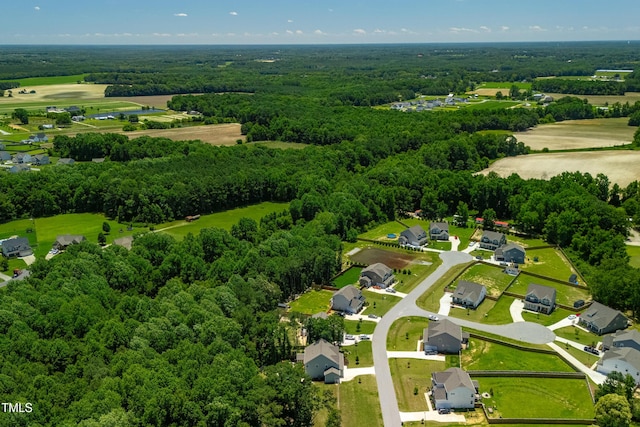 8341 Running Fern Way, Willow Springs, NC 27592 - aerial view of residential area with a heavily wooded area