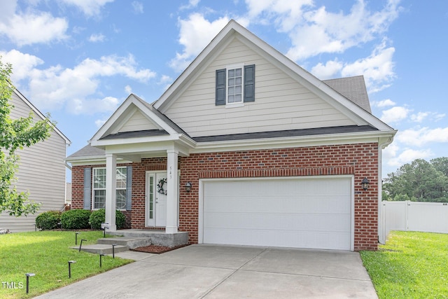 543 Callandale Ln, Durham, NC 27703 - traditional-style house featuring brick siding, driveway, roof with shingles, and a garage