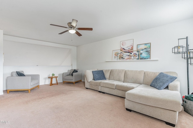 543 Callandale Ln, Durham, NC 27703 - living room featuring carpet floors and ceiling fan