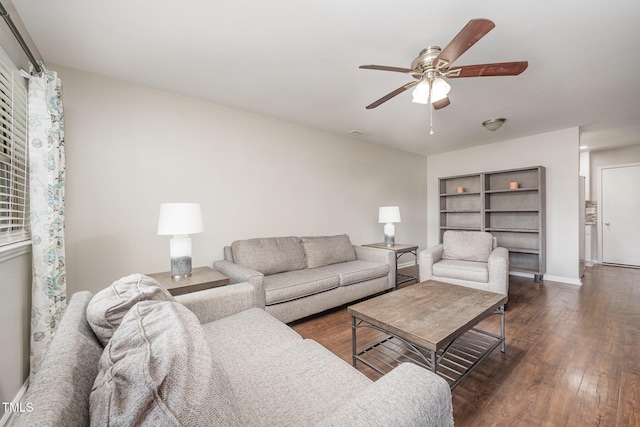 200 Old Spring Hill Ln, Fuquay Varina, NC 27526 - living area featuring ceiling fan and wood finished floors