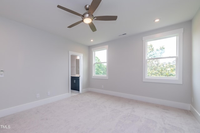 0 Bluestone Ct Lot 22R, Chapel Hill, NC 27514 - unfurnished room with light colored carpet, a ceiling fan, and recessed lighting