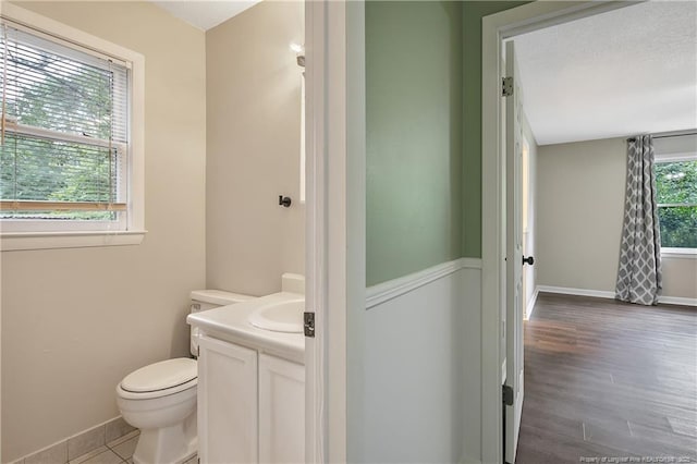 2012 Cobblestone Pl, Fayetteville, NC 28304 - bathroom with vanity and wood finished floors