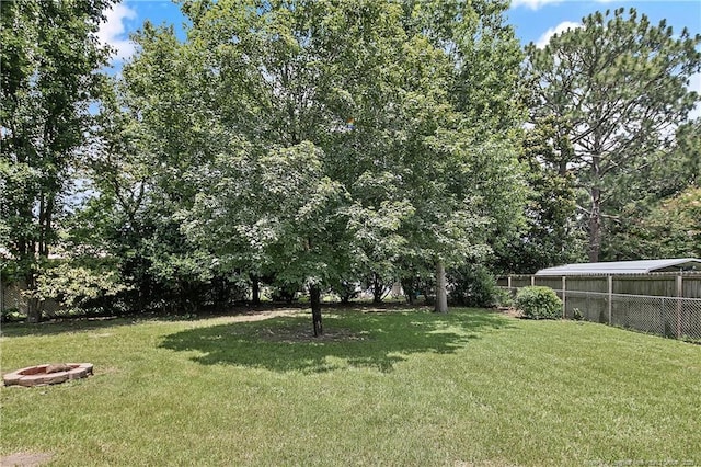 2012 Cobblestone Pl, Fayetteville, NC 28304 - view of yard with a fire pit