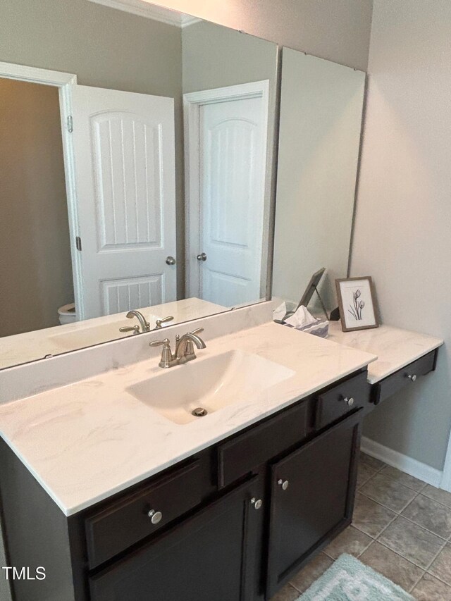 644 Wall Rd, Wendell, NC 27591 - bathroom with vanity and tile patterned flooring