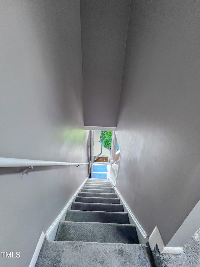 5810 Shady Grove Cir, Raleigh, NC 27609 - stairway with carpet
