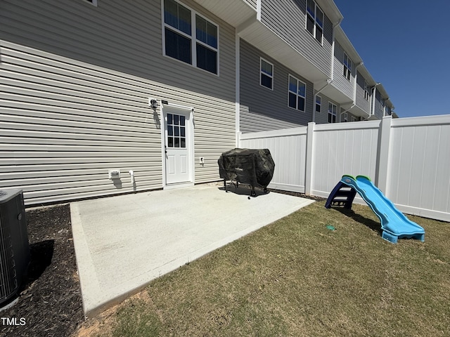 4500 Black Drum Dr, Raleigh, NC 27616 - view of patio / terrace with a grill and a playground