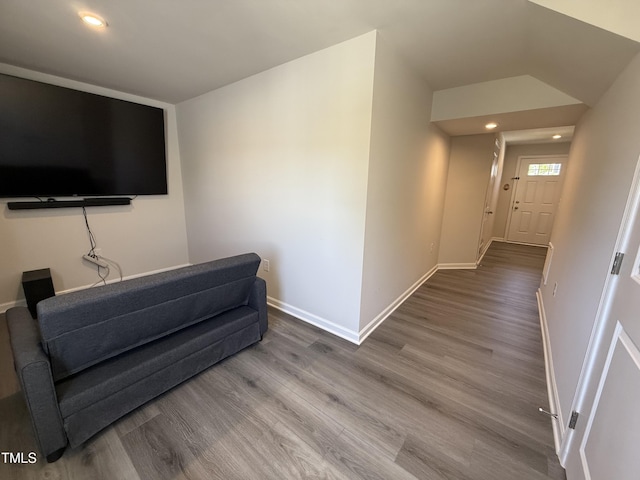 4500 Black Drum Dr, Raleigh, NC 27616 - hallway featuring wood finished floors and recessed lighting