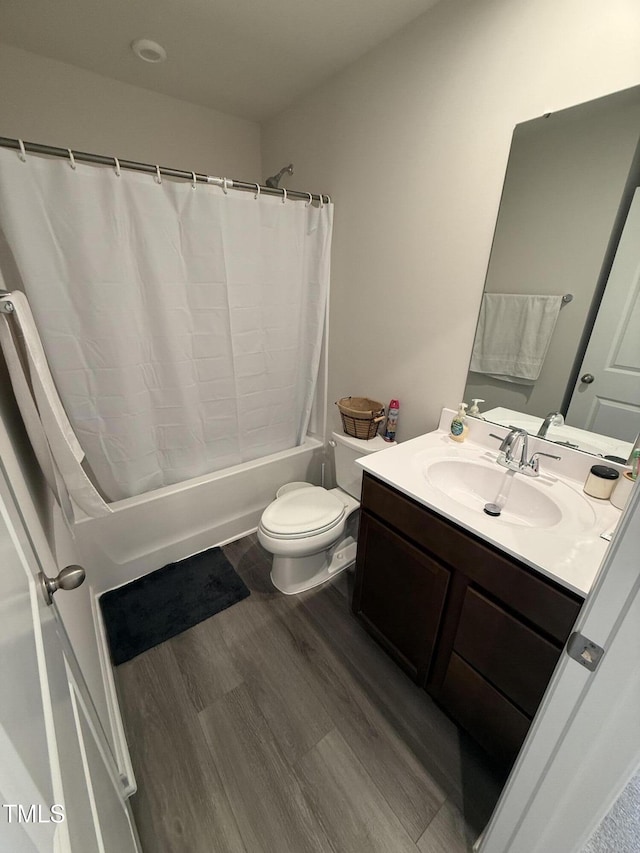 4500 Black Drum Dr, Raleigh, NC 27616 - full bath with vanity, shower / bathtub combination with curtain, and wood finished floors
