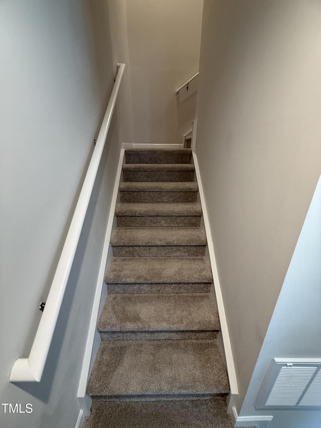 4500 Black Drum Dr, Raleigh, NC 27616 - stairs featuring carpet flooring