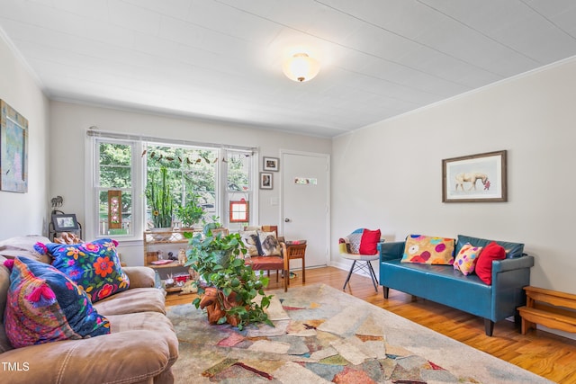 302 Bradley St, Burlington, NC 27215 - living room with wood finished floors and crown molding