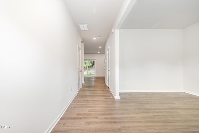 1113 Umstead Grove Way, Durham, NC 27712 - hallway featuring light wood-type flooring and recessed lighting