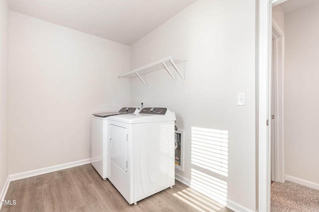 1113 Umstead Grove Way, Durham, NC 27712 - washroom with separate washer and dryer and light wood finished floors