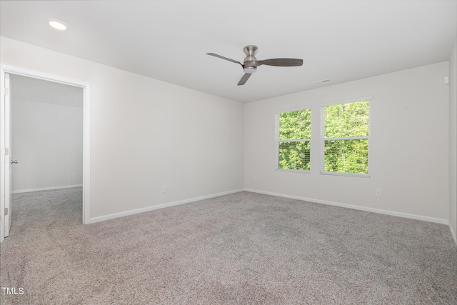 1113 Umstead Grove Way, Durham, NC 27712 - carpeted spare room with a ceiling fan and recessed lighting