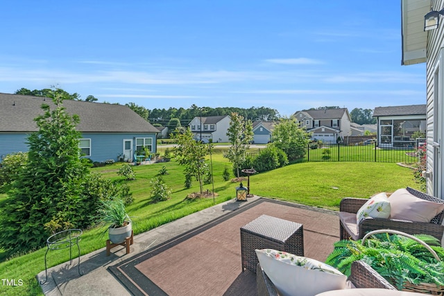 4102 Catfish Way, Durham, NC 27703 - view of patio with a residential view