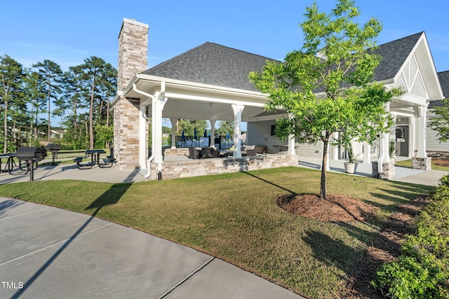 4102 Catfish Way, Durham, NC 27703 - surrounding community with a patio and a lawn