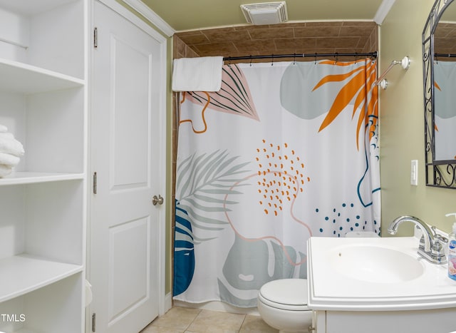 256 Marilyn Cir, Cary, NC 27513 - full bathroom with vanity, a shower with shower curtain, and tile patterned floors