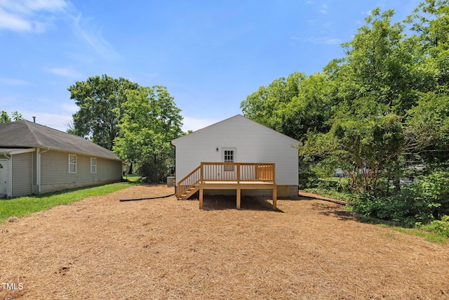810 Williams St, Burlington, NC 27217 - back of house featuring a wooden deck