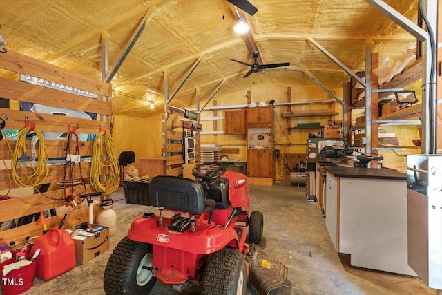 3213 Mid Pines Rd, Raleigh, NC 27606 - garage featuring a workshop area