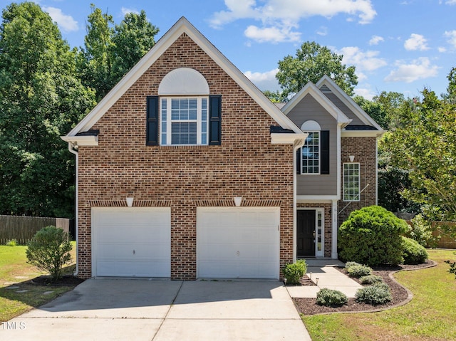 110 Bonhill Ct, Apex, NC 27502 - traditional-style house featuring an attached garage, driveway, and brick siding