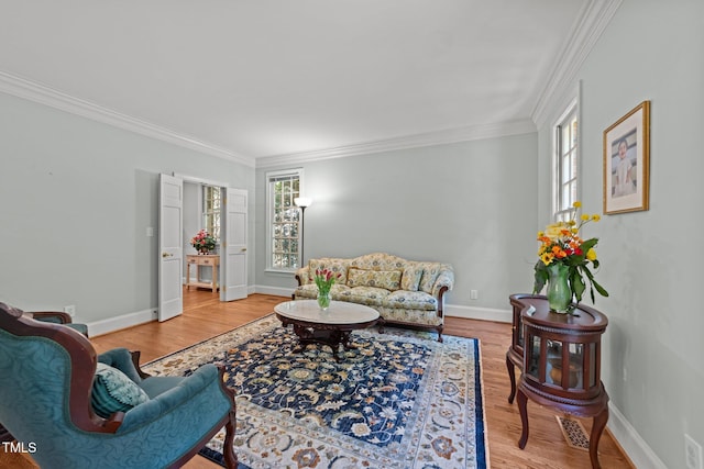 1105 Tazwell Pl, Raleigh, NC 27612 - living area with wood finished floors and ornamental molding