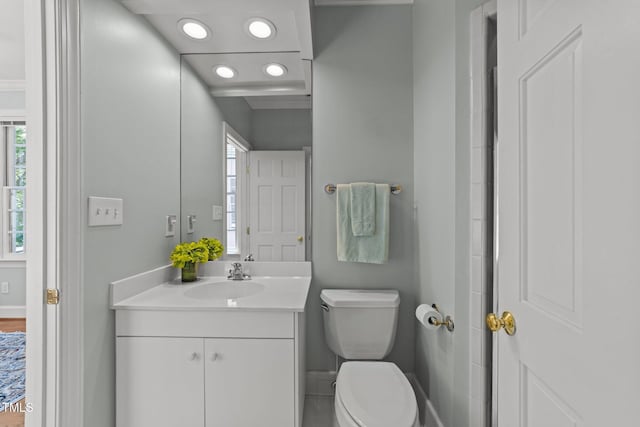 1105 Tazwell Pl, Raleigh, NC 27612 - bathroom featuring vanity and recessed lighting