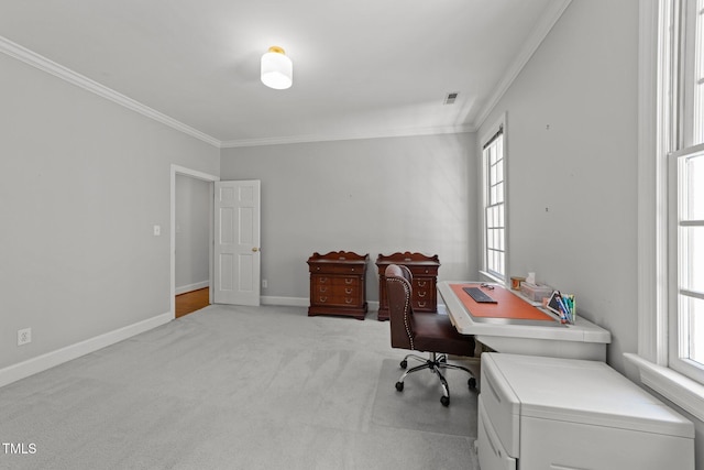 1105 Tazwell Pl, Raleigh, NC 27612 - office space featuring ornamental molding and light carpet