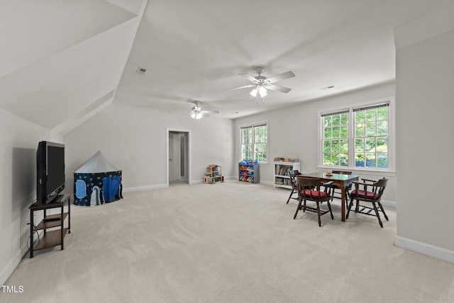 1105 Tazwell Pl, Raleigh, NC 27612 - playroom with carpet flooring and a ceiling fan