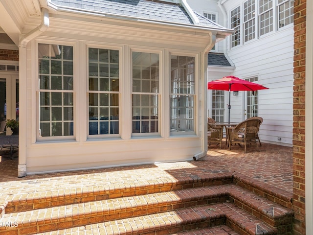 1105 Tazwell Pl, Raleigh, NC 27612 - property entrance with a patio