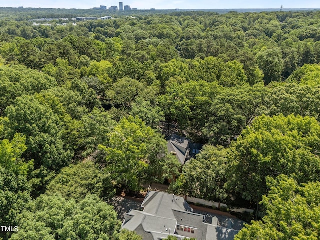 1105 Tazwell Pl, Raleigh, NC 27612 - bird's eye view of a heavily wooded area
