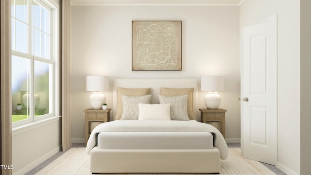 949 Cassa Clubhouse Way, Knightdale, NC 27545 - bedroom featuring baseboards and crown molding