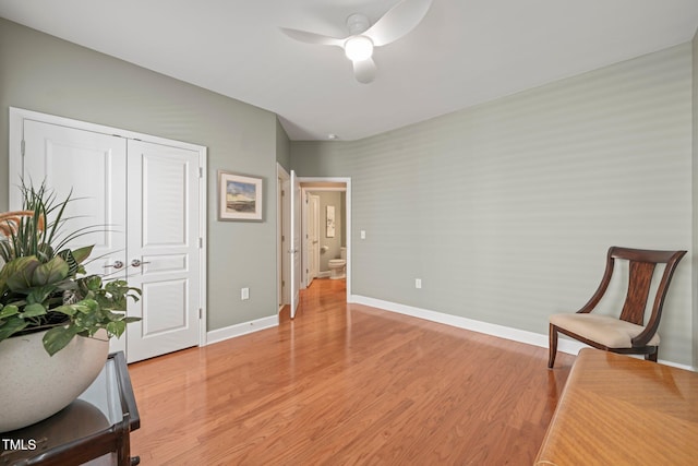 621 Aylestone Dr, Cary, NC 27519 - living area featuring a ceiling fan and light wood-style floors