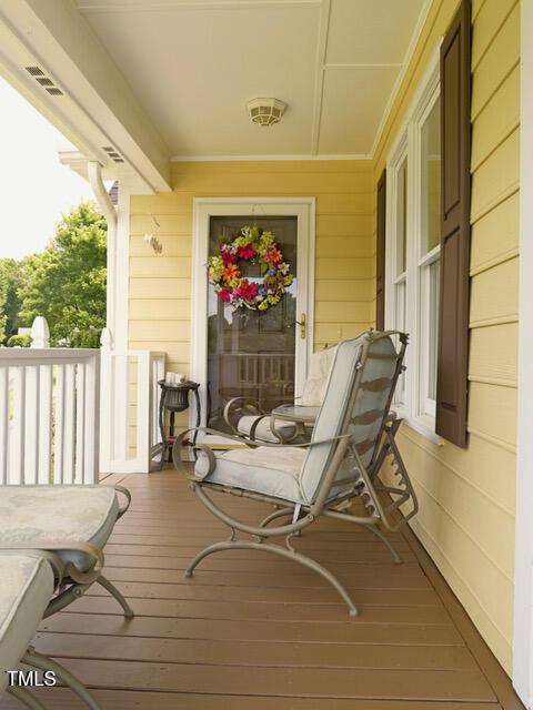 2817 Buckboard Ln, Raleigh, NC 27603 - view of wooden porch