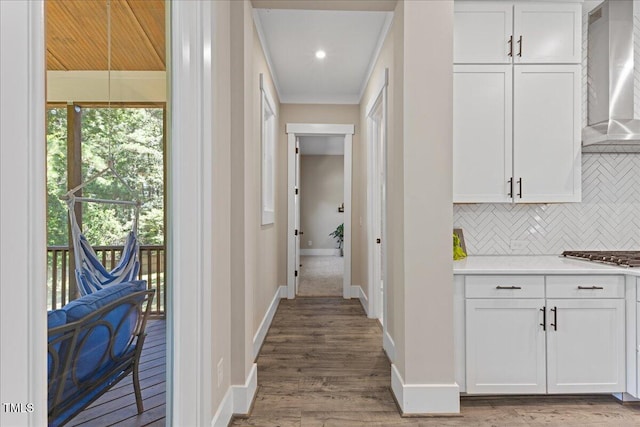 1809 Bowling Rd, Fuquay Varina, NC 27526 - corridor with baseboards and light wood-style flooring