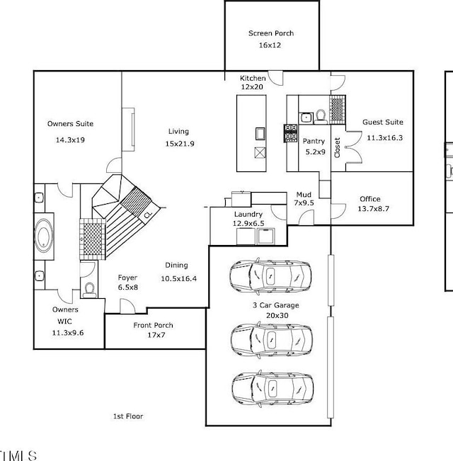 1809 Bowling Rd, Fuquay Varina, NC 27526 - view of room layout