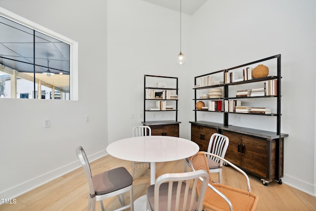 1508 Wader Cir, Knightdale, NC 27545 - dining room with light wood-type flooring and a high ceiling