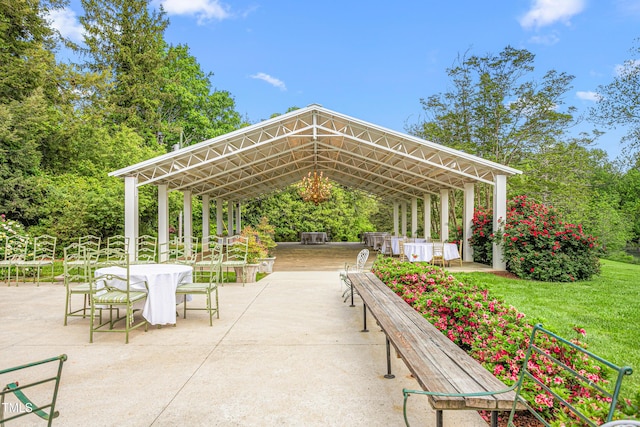 7920 E Washington St, Mebane, NC 27302 - view of home's community featuring a patio area and outdoor dining space