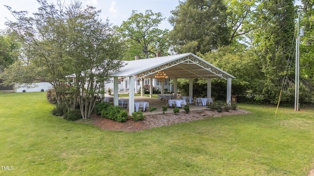 7920 E Washington St, Mebane, NC 27302 - view of green lawn with a gazebo and a patio area