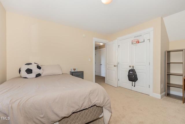 605 Bellefont Ct, Knightdale, NC 27545 - bedroom featuring light carpet and a closet