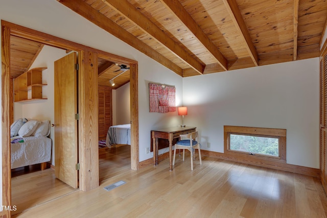 1320 Shepherd St, Durham, NC 27707 - dining room with wooden ceiling and light wood-type flooring