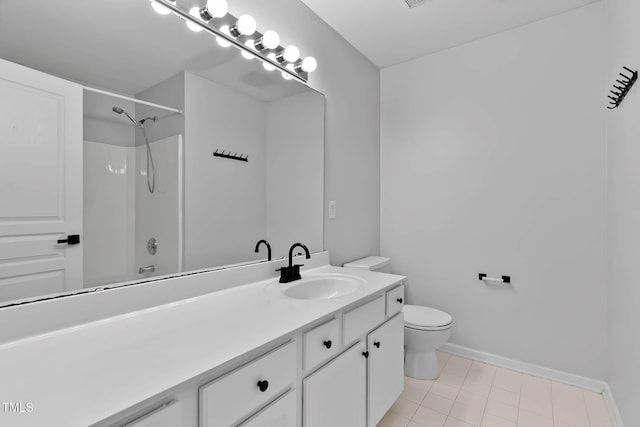 4536 Sugarbend Way, Raleigh, NC 27606 - full bathroom featuring vanity, a shower, and tile patterned floors