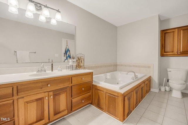 100 Martindale Dr, Youngsville, NC 27596 - full bathroom with vanity, tile patterned flooring, and a tub with jets