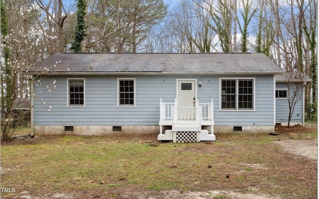 136 Dixie Ln, Youngsville, NC 27596 - view of front facade featuring crawl space and roof with shingles